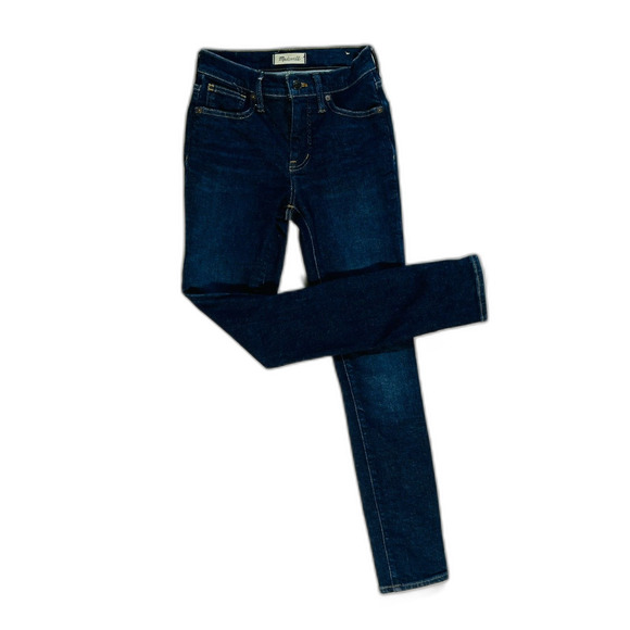 Madewell 9" Mid Rise Skinny Jeans Dark Wash 23 000 EUC Preppy Chic Basic - Picture 1 of 6